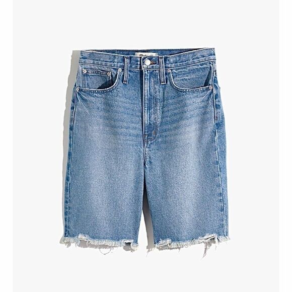 MADEWELL High-Rise Bermuda Denim Shorts. - Picture 5 of 5